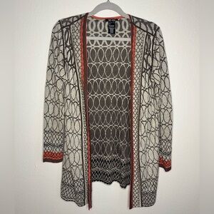 NIC+ZOE Brown and Cream Cardigan Sweater